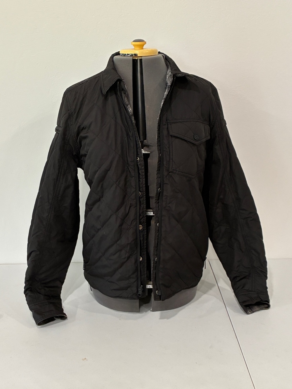 Scorpion EXO Morpheus Reversible Riding Jacket Small Black Quilted Plaid Flannel